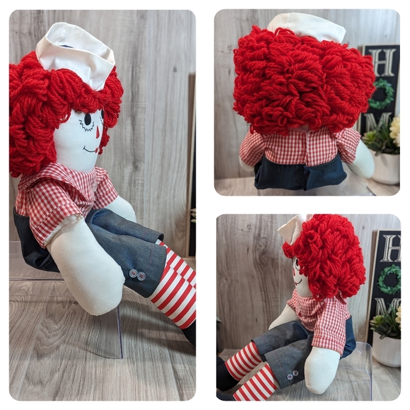 Raggedy Ann & Andy Dolls Vintage 25" - Picture 7 of 9